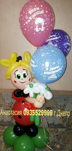 божья коровка из воздушных шаров