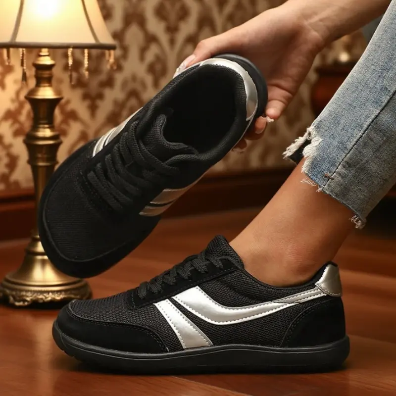 Thumbnail: Women's Sneakers Barefoot Casual Wide Last Fashionable Canvas Flat Board Shoe