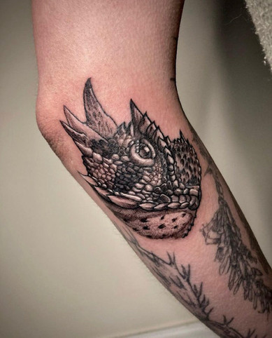 realistic black work tattoo Austin TX