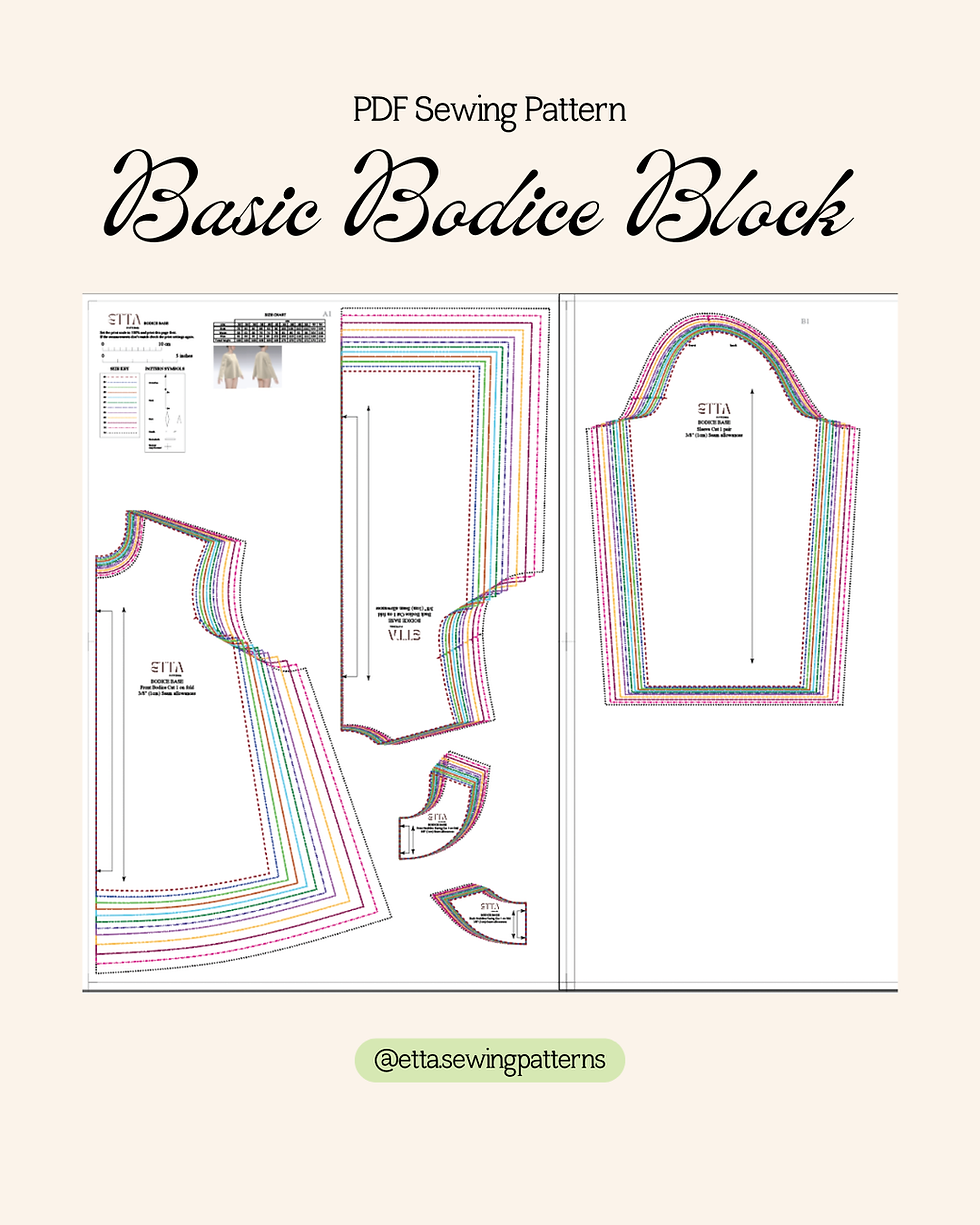 Thumbnail: Basic Block - Bodice - Size 44 - EU Size 