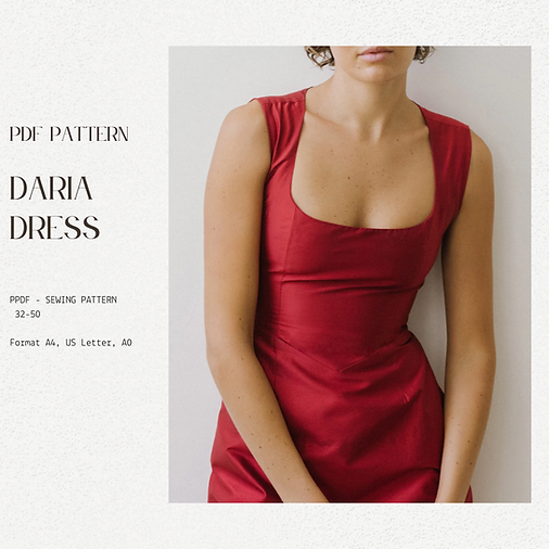 Daria Dress PDF Pattern Statement Puff Sleeve Mini Dress with Square neckline | Etta Sewing Patterns Daria Dress PDF Pattern Statement Puff Sleeve Mini Dress with Square neckline | Etta Sewing Patterns