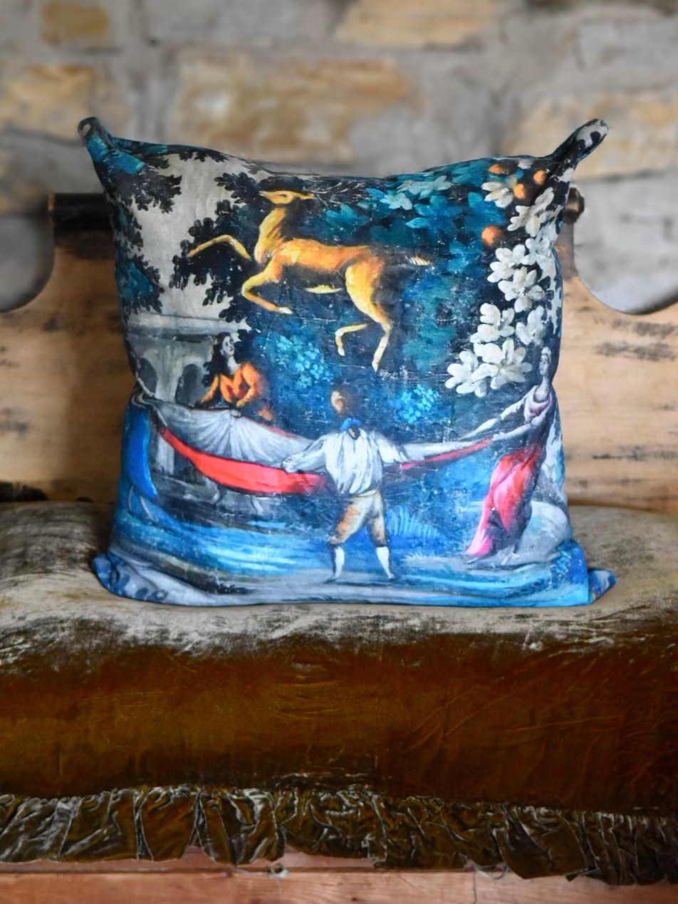 Thumbnail: Trampoline Cotton-Linen Pillow Cover 
