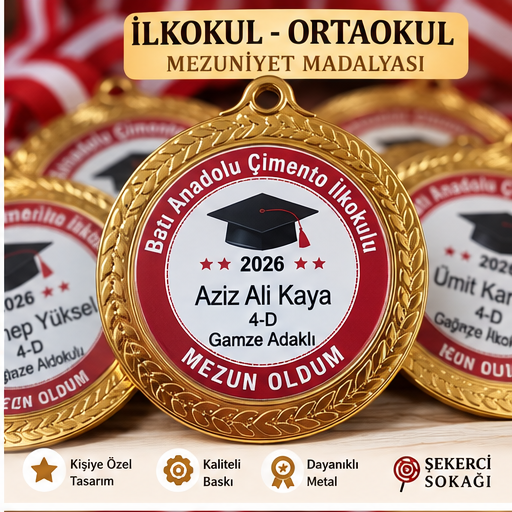 Kişiye Özel Mezuniyet Madalyası