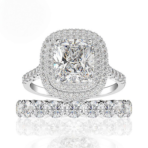 りおん Roaring Lion Head Blue Zircon Detailed Silver Ring