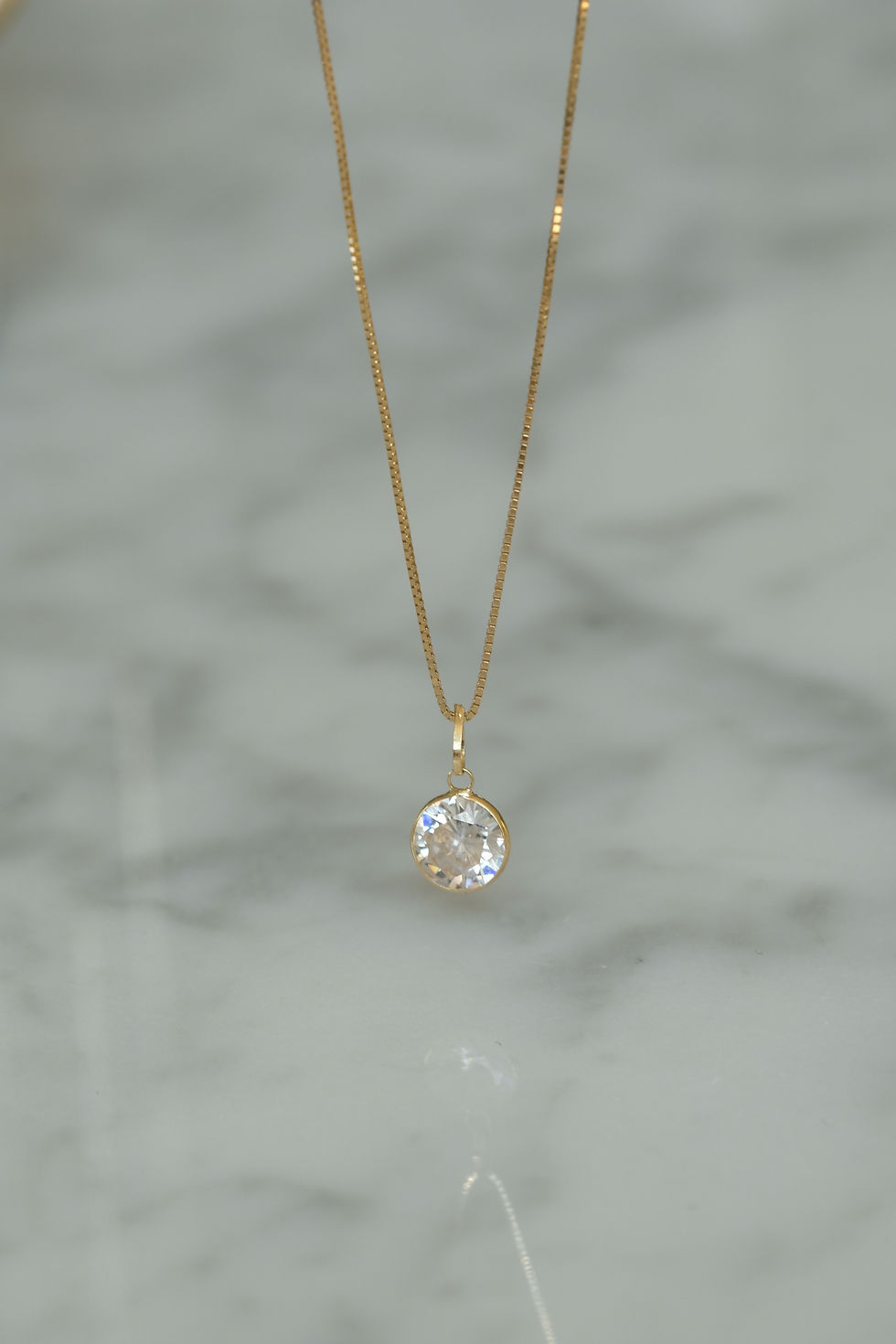 Thumbnail: Solitaire pendant necklace