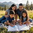 Animals Teach Lake Tahoe - latin family coloring the huming bird trace and dawring page outdoors in lake tahoe.  