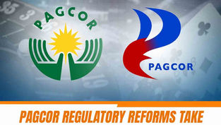 PAGCOR logos featured over a casino background with headline text discussing PAGCOR regulatory reforms at the IAG Academy Summit.