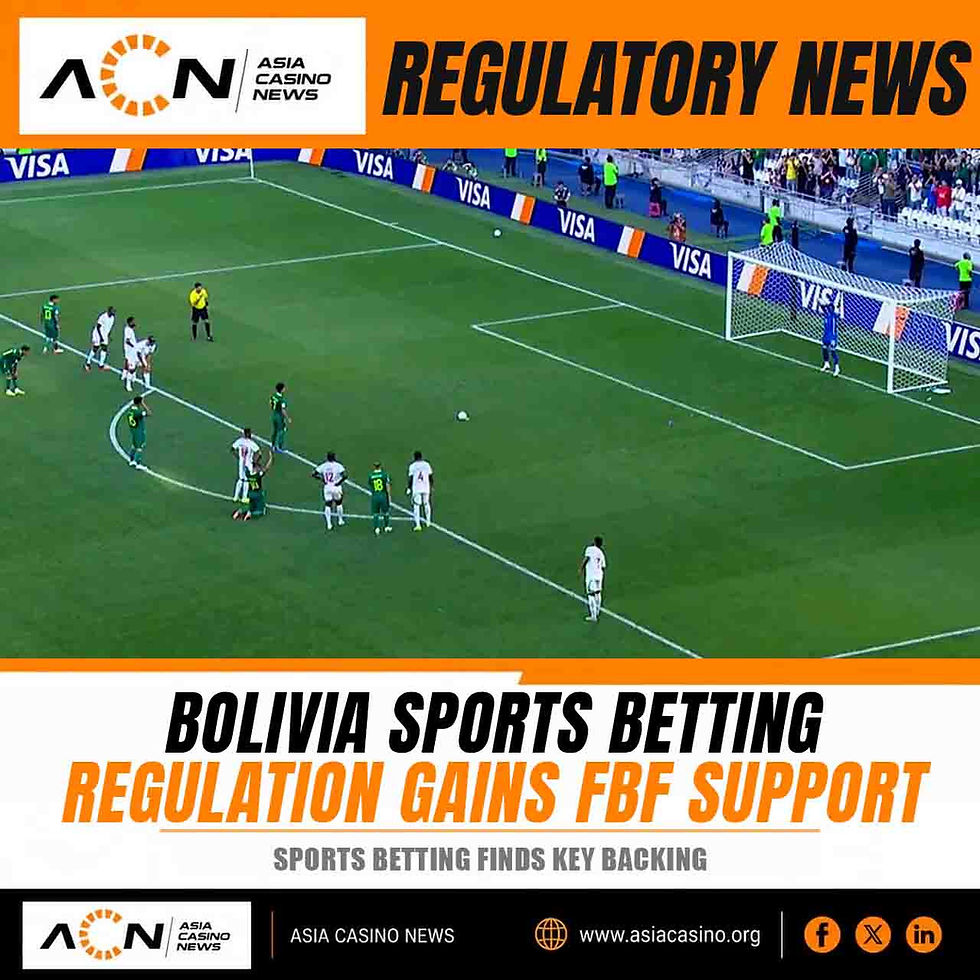 Professional soccer match in progress on a green pitch with stadium advertising boards, representing the Bolivian Football Federation (FBF) push for regulated sports betting frameworks to support club financing.