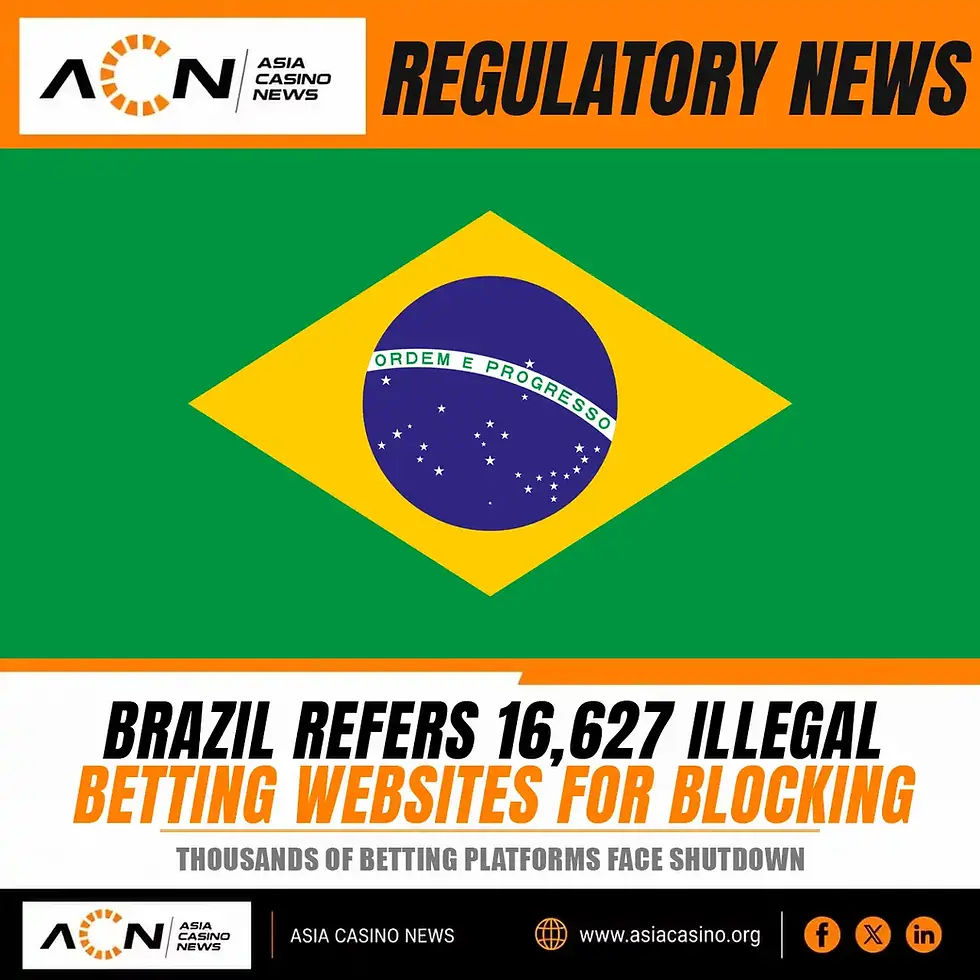 Brazil illegal betting sites enforcement report with a digital website-blocking visual