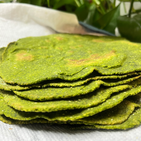 Spinach Cilantro Gluten Free Tortillas
