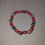 Thumbnail: Men's brown and red iridescent elastic bead bracelet 