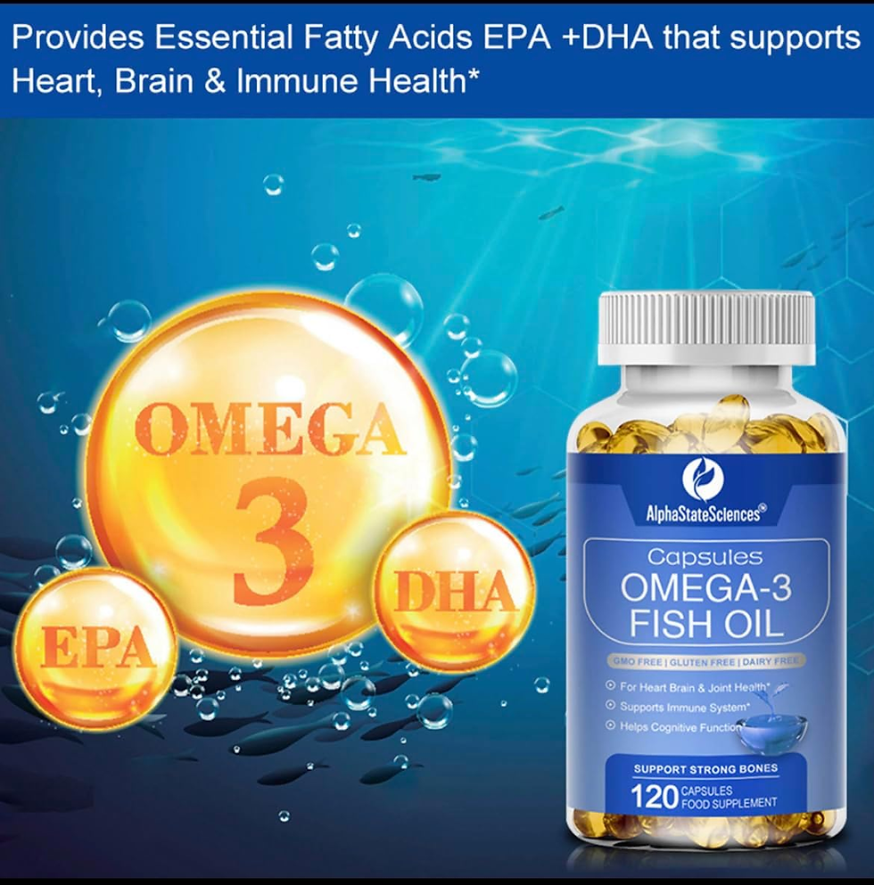 Thumbnail: Premium Omega 3 Fish Oil Max Strength 3600Mg Boost Heart Health, Brain Function,