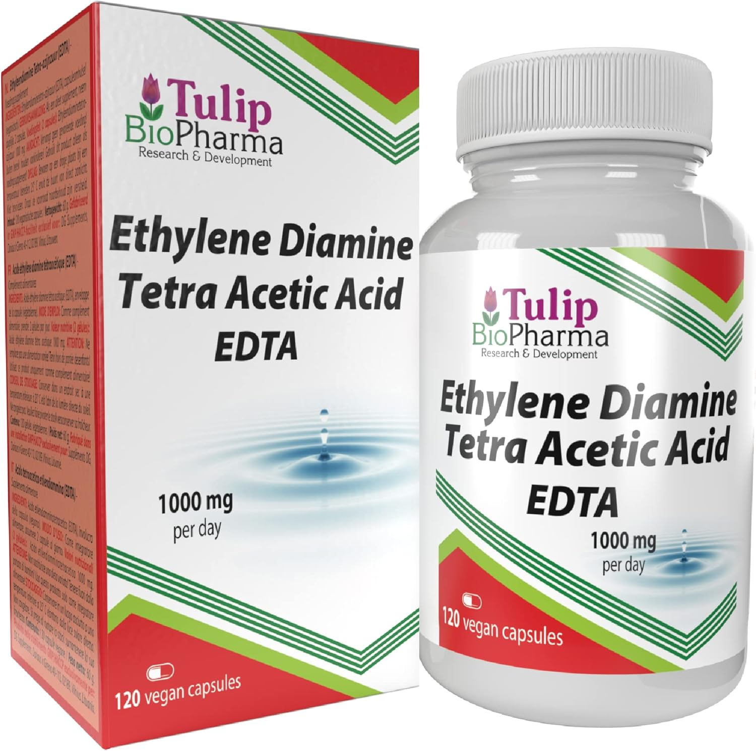 EDTA (Ethylene Diamine Tetra Acetic Acid) 500Mg 120 Vegan Capsules, 3Rd Party La