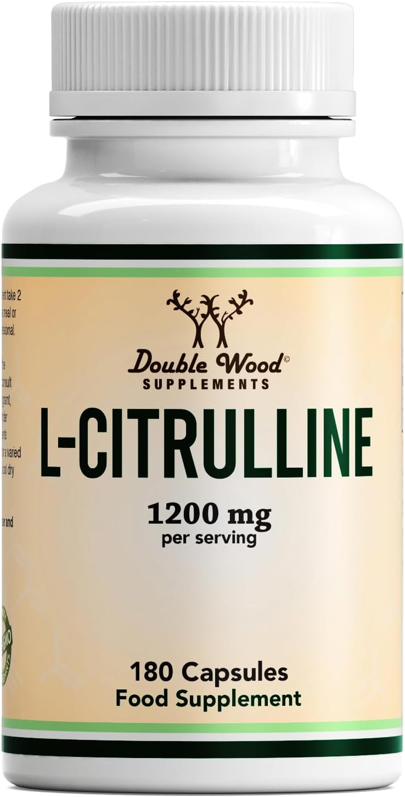 Double Wood L Citrulline | 180 L-Citrulline Capsules - 1200Mg L Citrulline per S