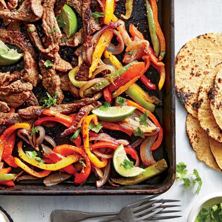 Cooking for time with Coach Mike: Sheet Pan Fajitas
