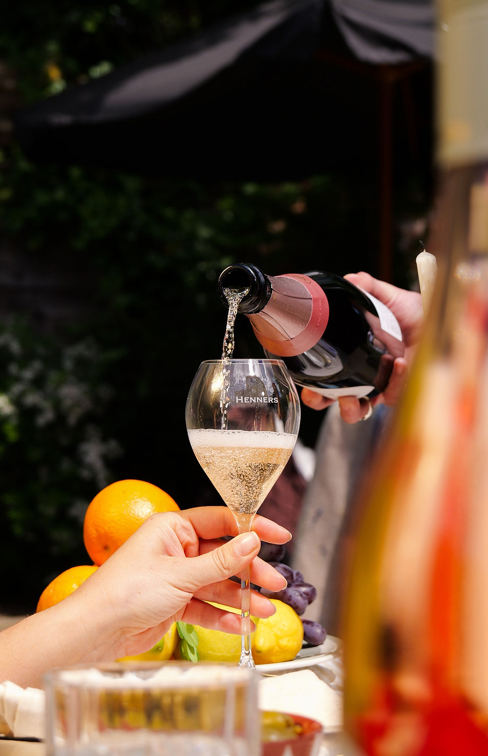 Henners Rosé NV | classic English red berry fruit flavours including raspberries, wild strawberries, and rhubarb.