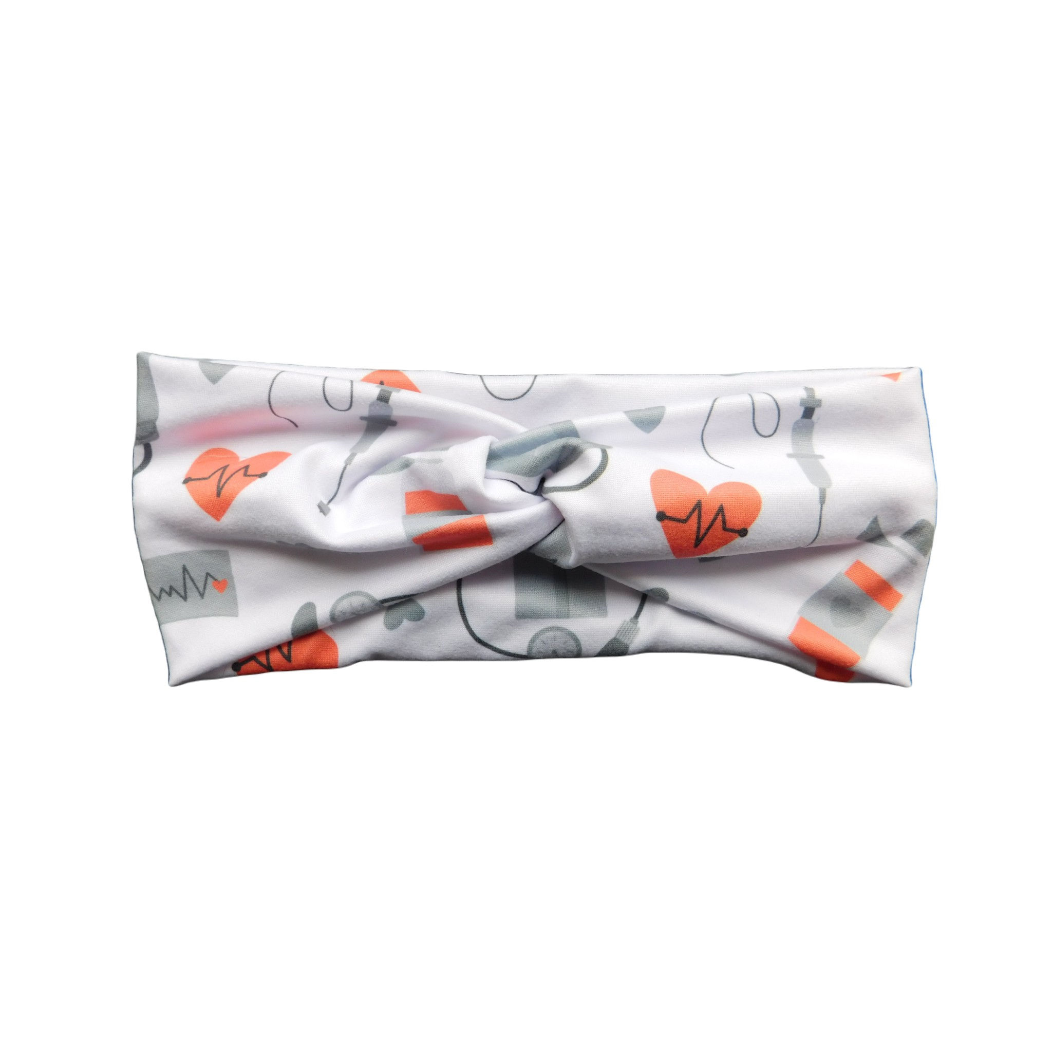 Grey Medical Faux Twist Headband, Handmade Soft Headbands