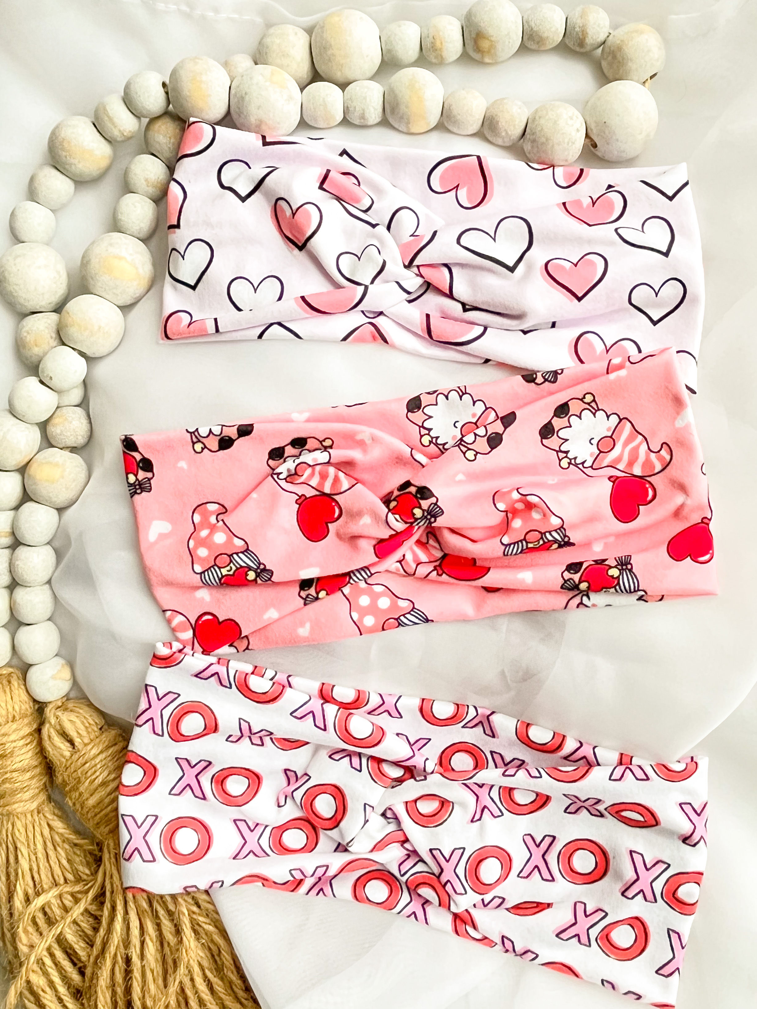 Valentine's Day Turban Twist Headband, Faux Twist Women's Headband