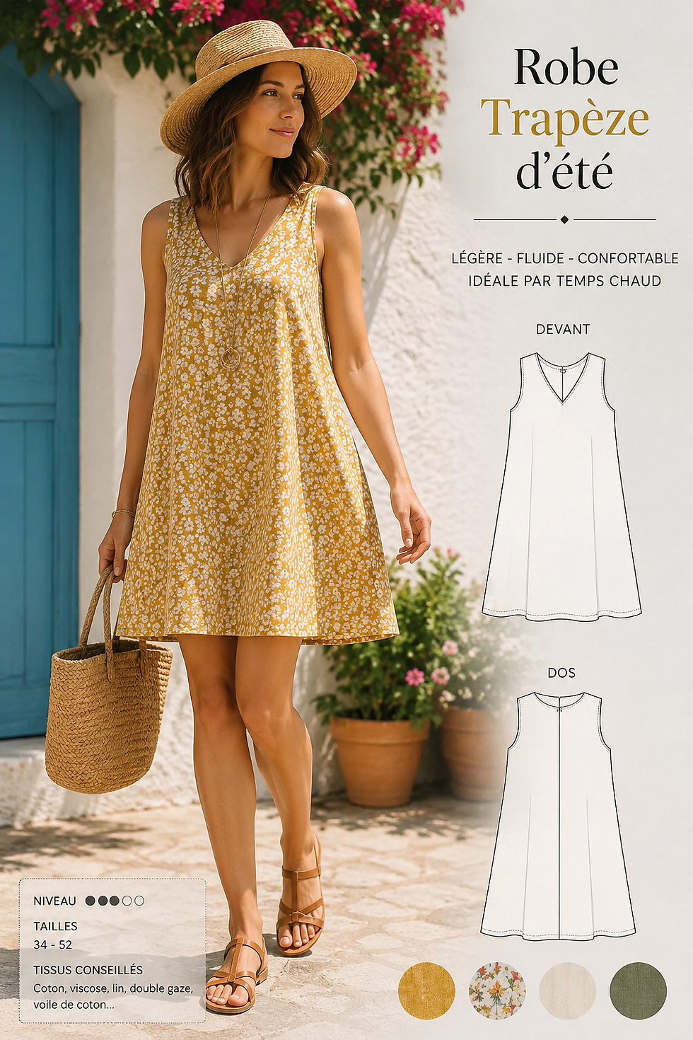 Robe trapèze d'été