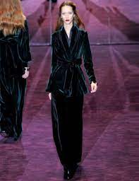 Robe en velours défilé Gucci - 2013