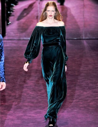 Robe de velours - Défilé Gucci 2013