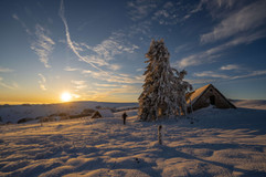 Paysage d'Aubrac en hiver ©ADAT12