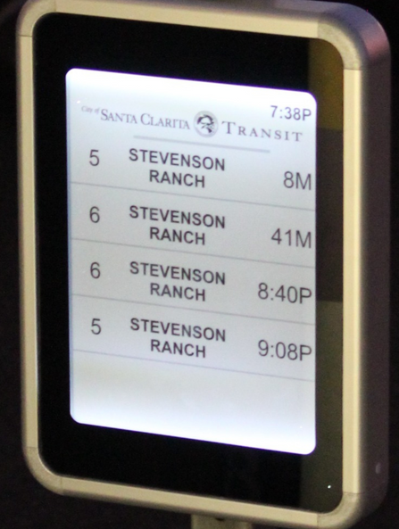 Solar Powered E-paper Real Time information sign pole mounted