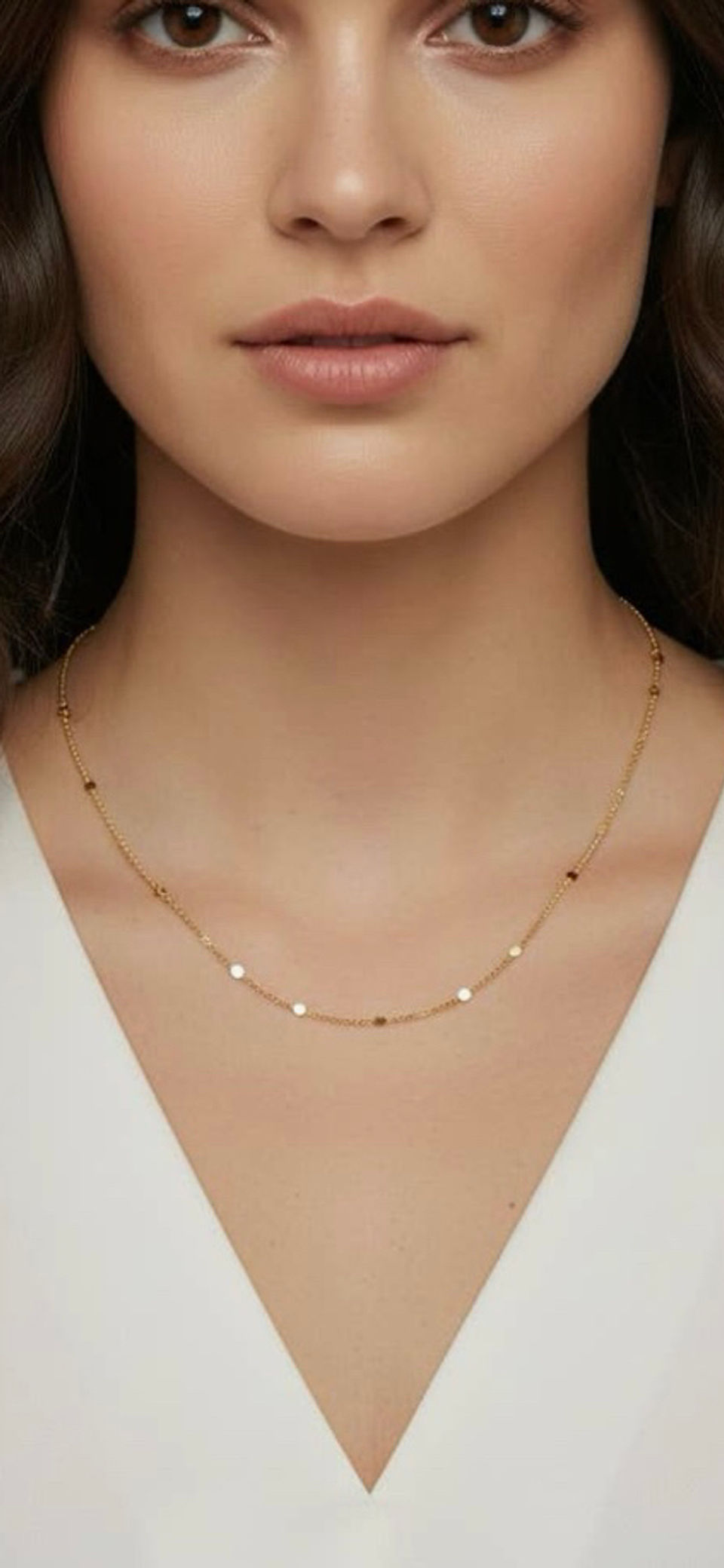 Miniature : 18k gold filled curb chain necklace- 16”