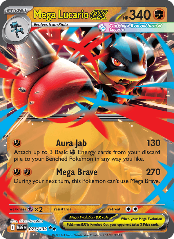 Mega Lucario ex 077/132 - Mega Evolution