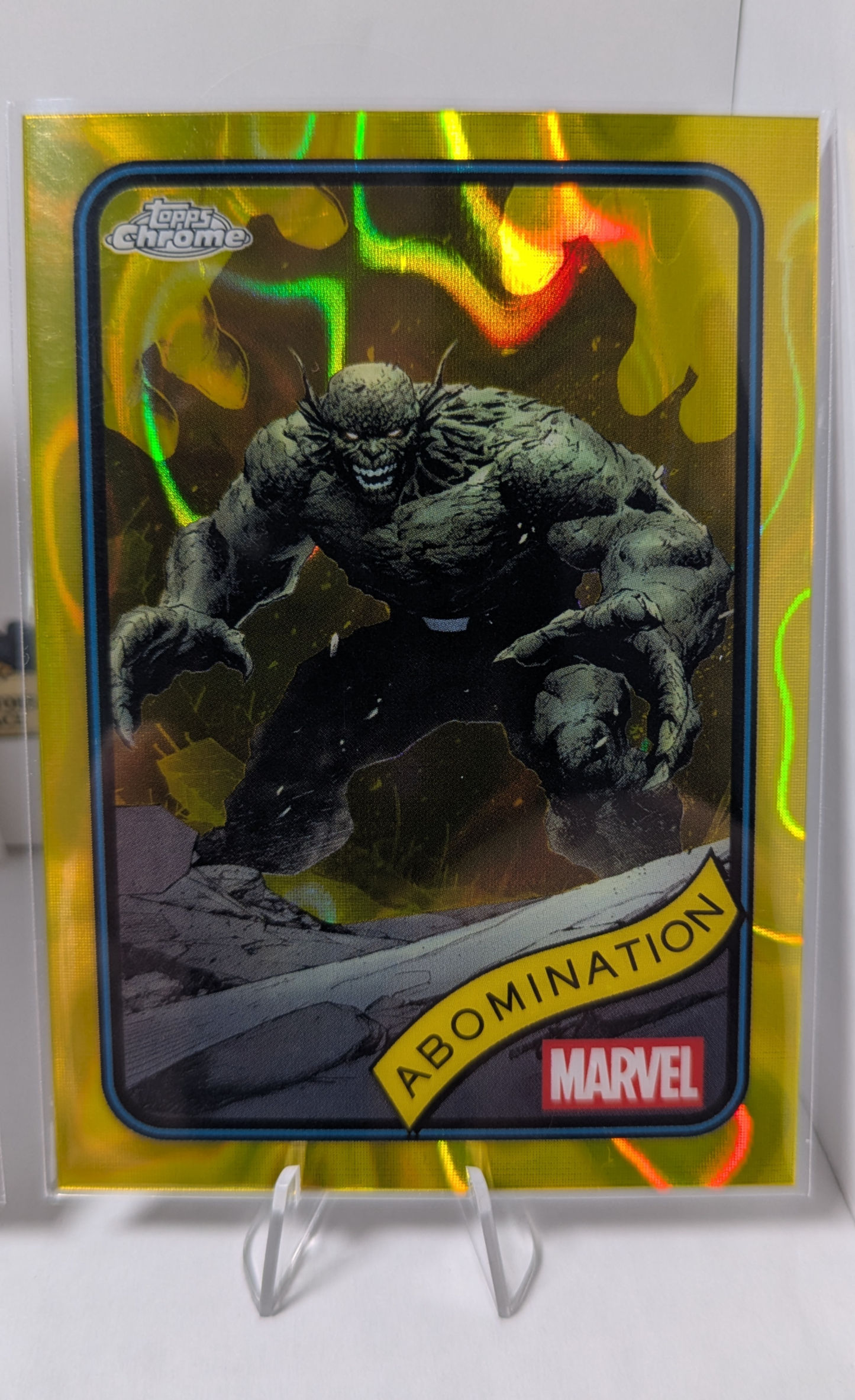 2025 Topps Chrome Marvel - ABOMINATION - YELLOW LAVA REFRACTOR #132