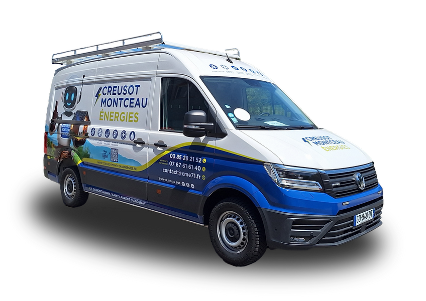 Camion avec flocage creusot énergies