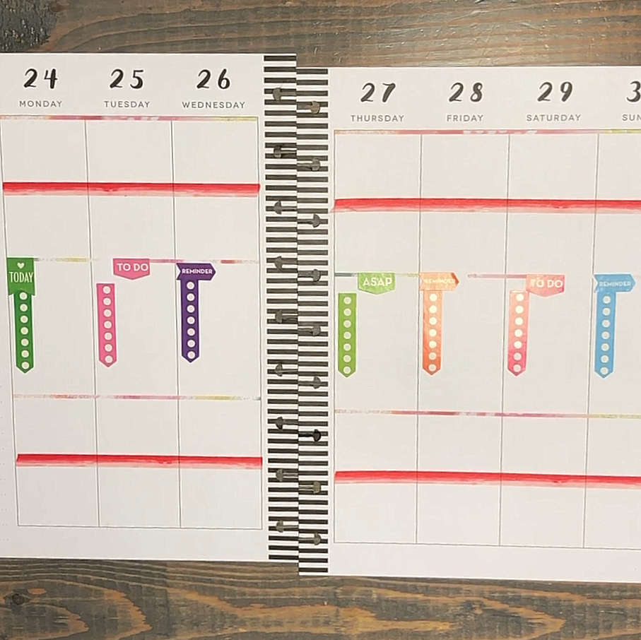 HAPPY PLANNER DOLLAR TREE STICKERS LAYOUT