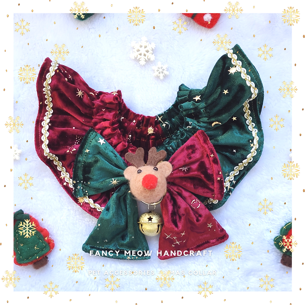 🎄Xmas Collar Combo - 2tone velvet🎄