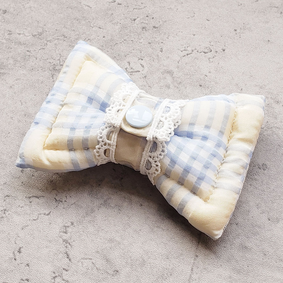 Thumbnail: Seersucker Collar Combo - Light-blue Checkered