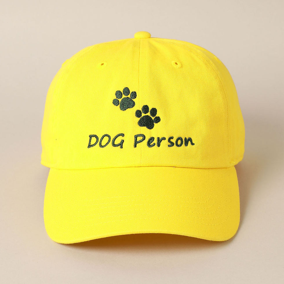 Thumbnail: Dog Person Embroidered Cotton Baseball Cap