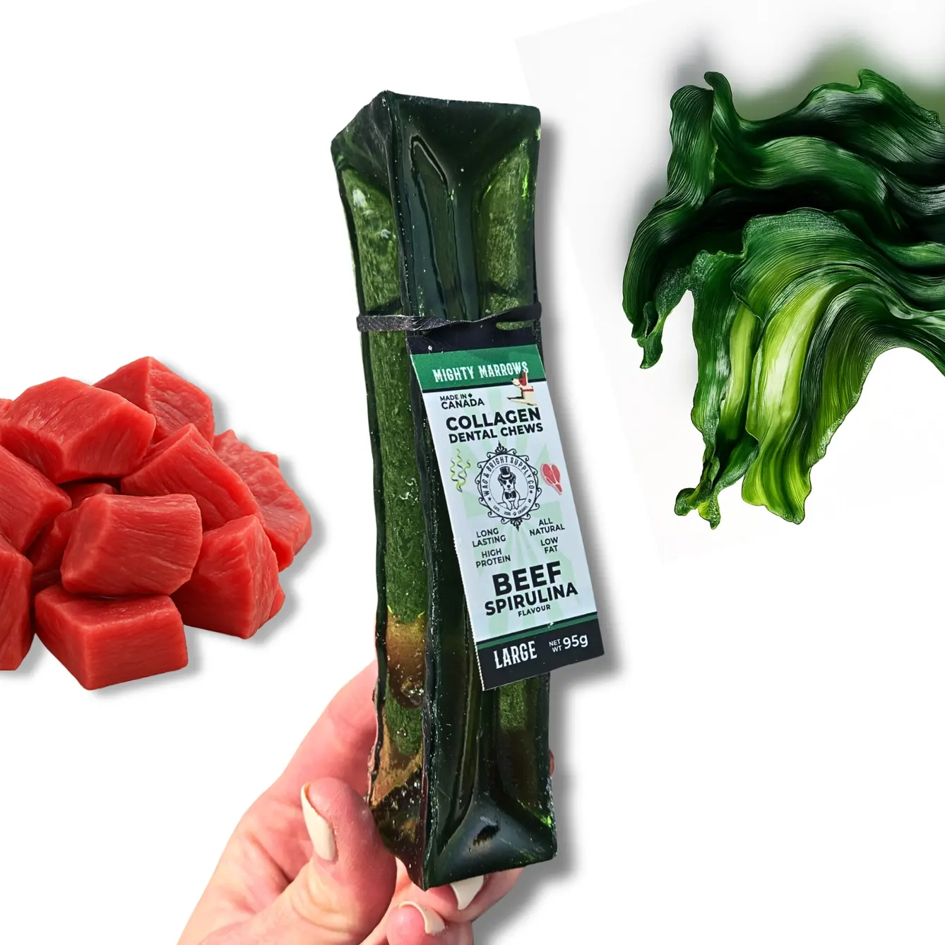 Mighty Marrows - Beef Spirulina - Collagen Dental Chews