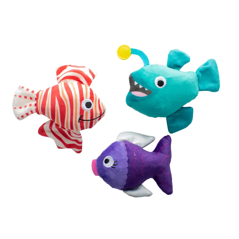 Thumbnail: Any Fin Is Possible – 3-Piece Plush Dog Toy Set by Fringe
