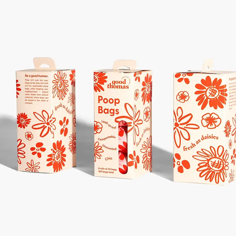 Thumbnail: Floral Compostable Poop Bags – 8 Roll Set
