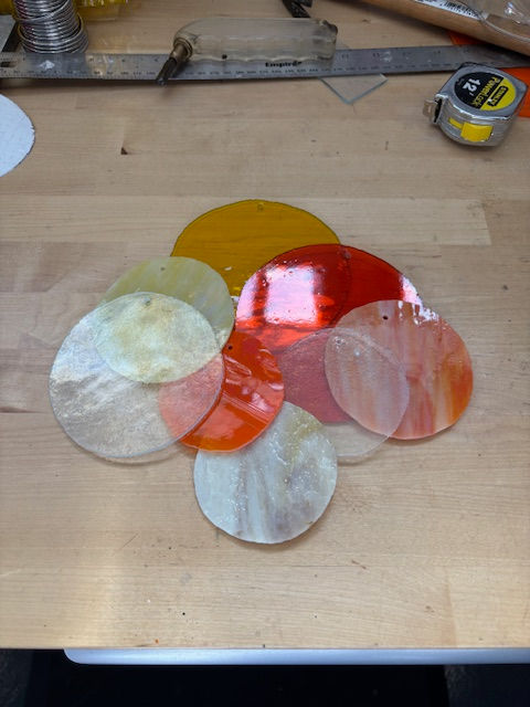 Thumbnail: Stained Glass Circles Orange/Yellow