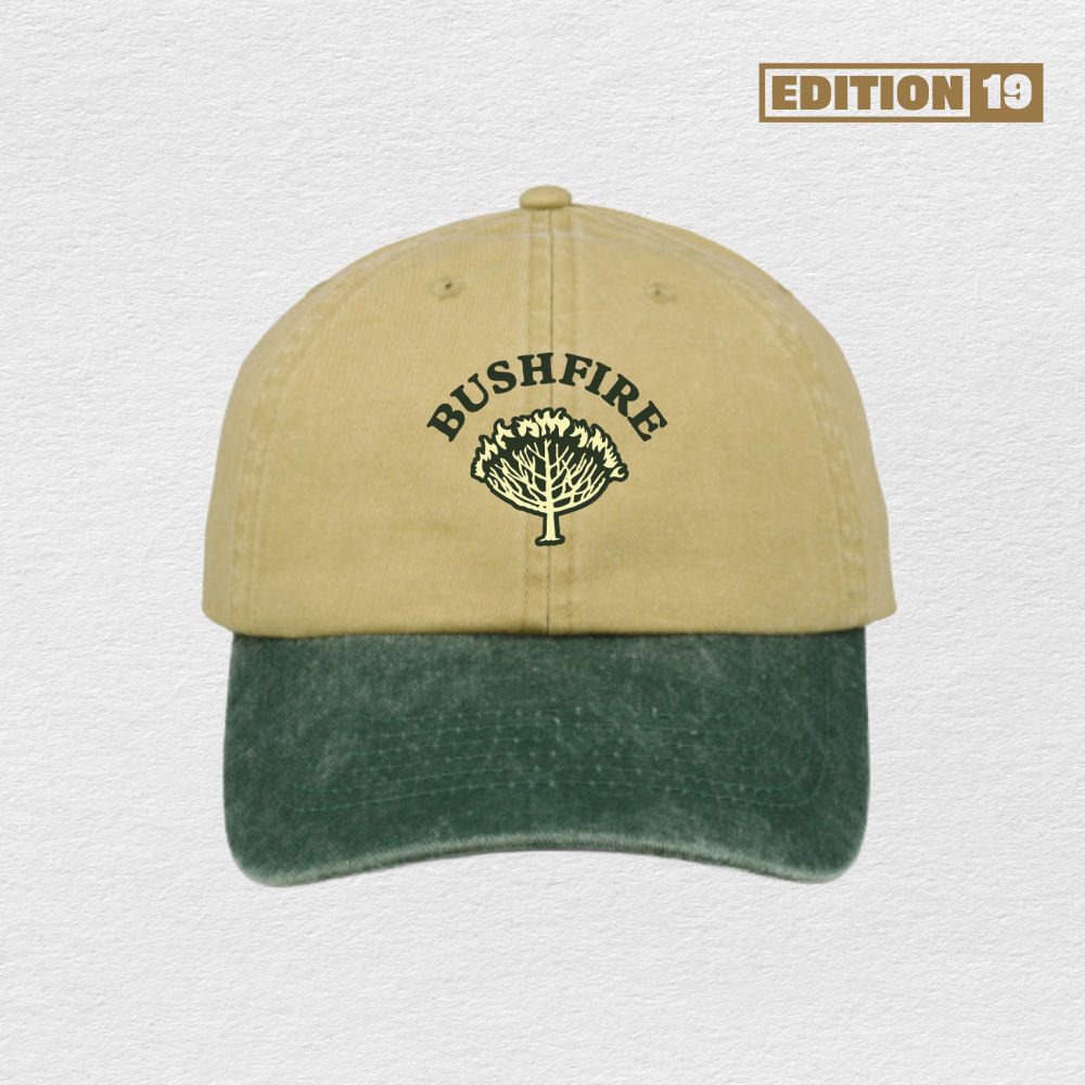 Classic Trimmed Bushfire Insignia Cap - Khaki/ Green Two-tone