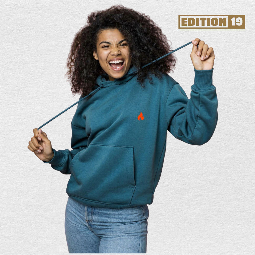 Classic Flame Unisex Hoodie - Slate Blue