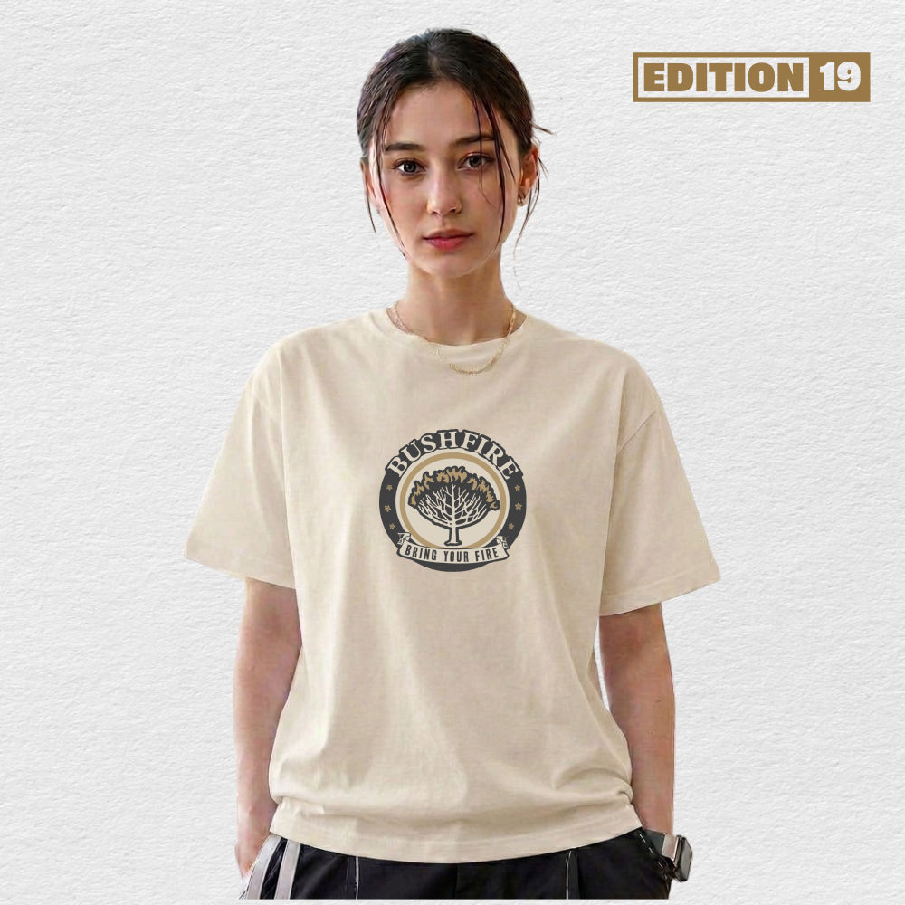 Cream Fire Unisex Tee - Cream