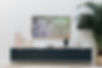 Media console styling, tv console styling, Sarah Sherman Samuel, Frame TV, Semihandmade Cabinets