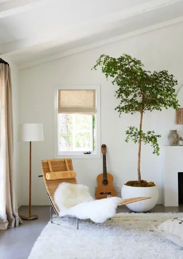 Bohemian beach style, wicker chaise