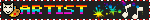 rainbow letters artist identity badge for neocities