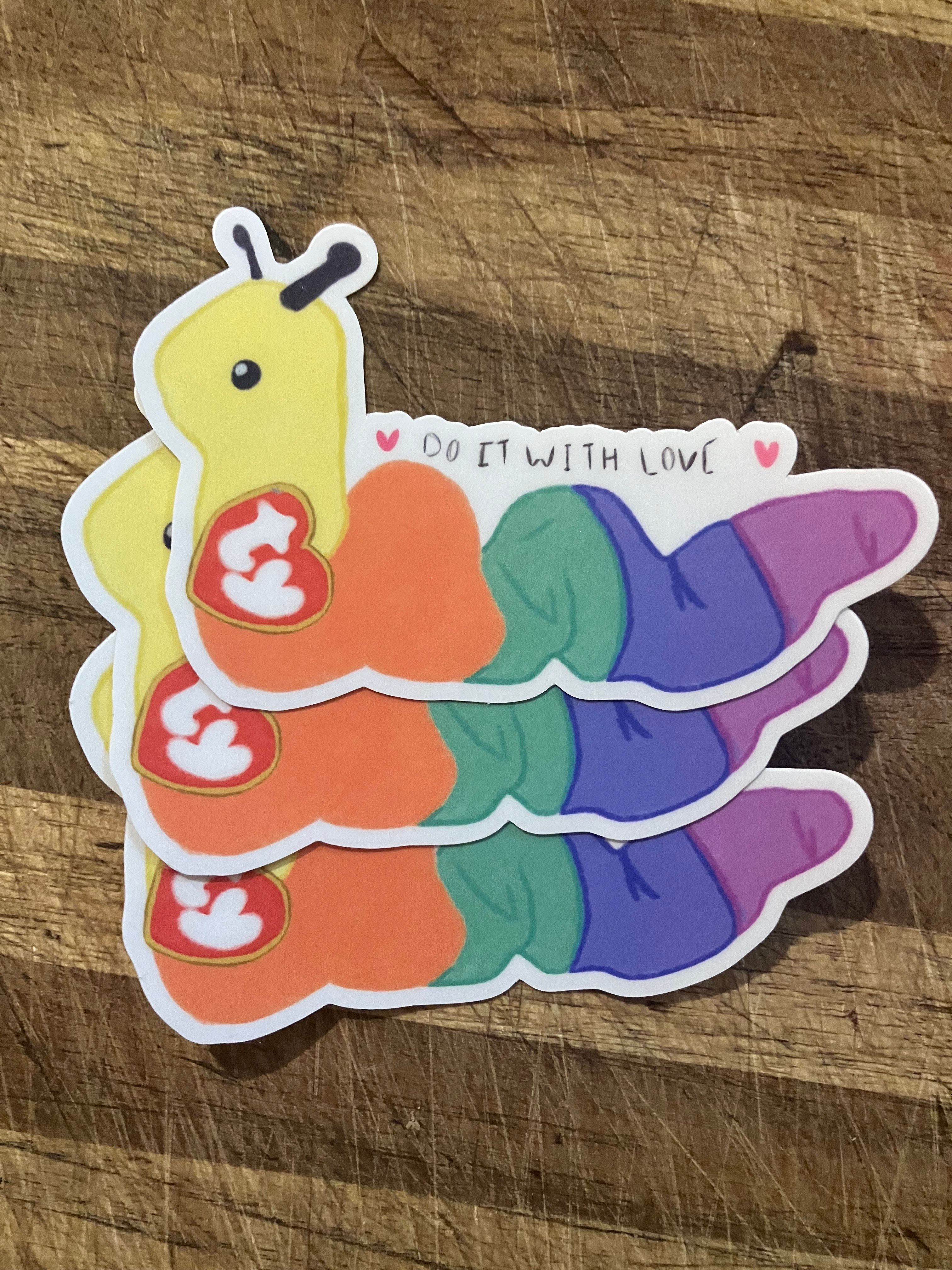Do It With Love (Inch The Worm) Vinyl Sticker