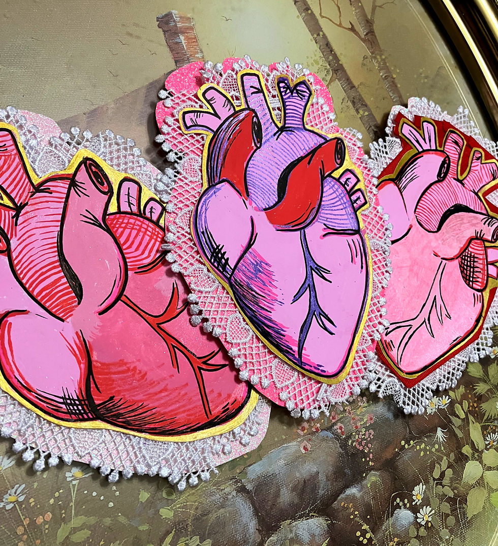 Laced Anatomical Heart Valentine