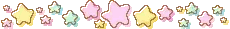 Outlined rainbow kawaii stars banner