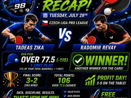 Premium Table Tennis Recap 7/30