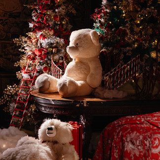 décoration ourson en peluche d'un salon de Vaux-le-Vicomte